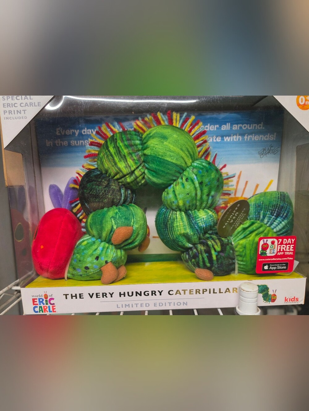 Limited Edition The Very Hungry Caterpillar Plush Toy & Art Print Set
